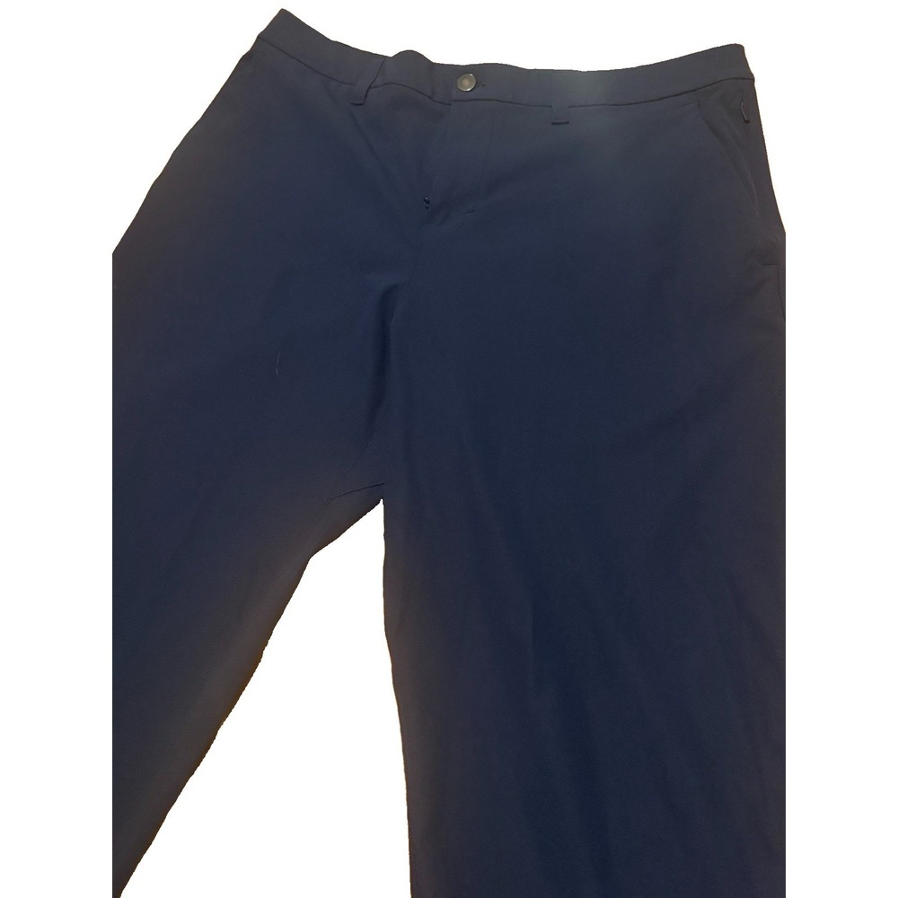 Lululemon ABC Pants Mens 36x28 Navy Chino Classic Fit Warpstreme Preppy Stretch - Picture 4 of 7